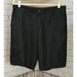 Burnside Men’s Black Cargo Shorts (Size 36)